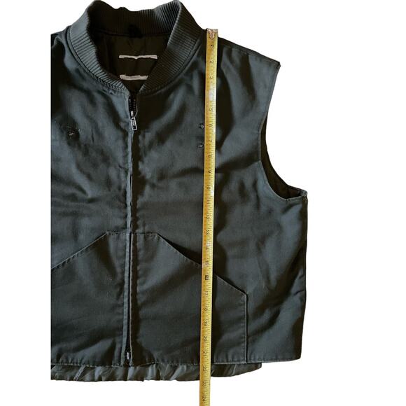 Vtg Military Style Army Green Thinsulate Full Zip Large Vest - Picture 7 of 8